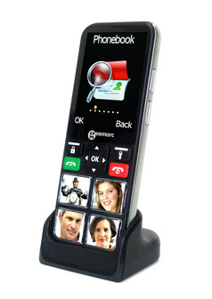 T&eacute;l&eacute;phone mobile pour personnes atteintes de d&eacute;mence avec touches photo (r&eacute;seau 4G)