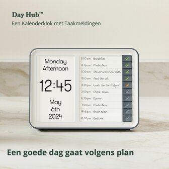 Relish Day Hub &ndash; Horloge calendrier pour la d&eacute;mence avec rappels et t&acirc;ches