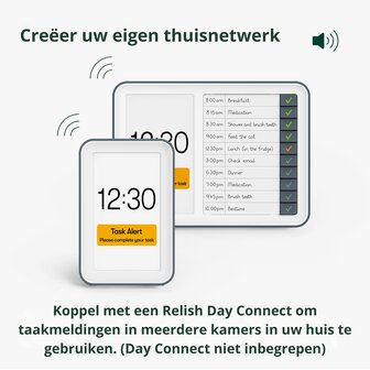 Relish Day Hub - Dementie kalenderklok met herinneringen en taken