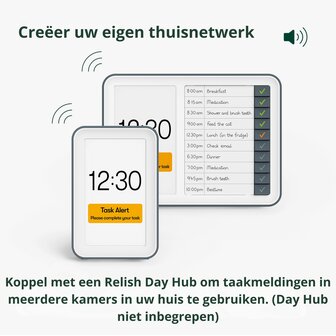 Relish Day Connect &ndash; Horloge de d&eacute;mence (ind&eacute;pendant ou en tant qu&rsquo;extension du Day Hub)