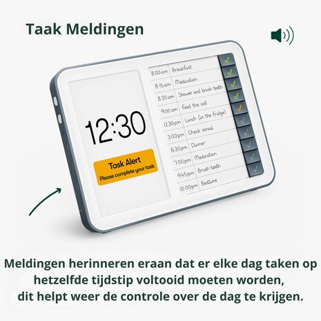 Relish Day Hub – Horloge calendrier pour la démence avec rappels et tâches