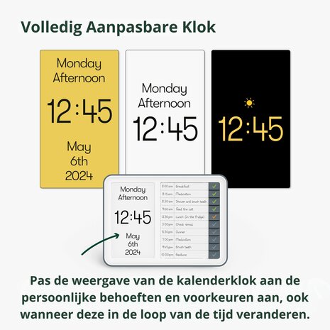 Relish Day Hub – Horloge calendrier pour la démence avec rappels et tâches