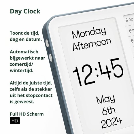 Relish Day Hub – Horloge calendrier pour la démence avec rappels et tâches