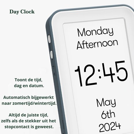 Relish Day Connect – Horloge de démence (indépendant ou en tant qu’extension du Day Hub)