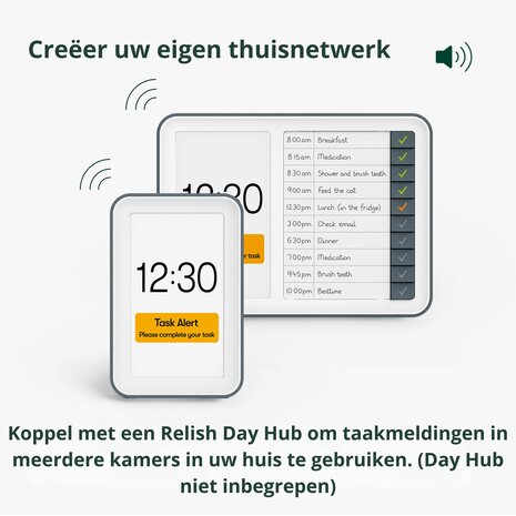 Relish Day Connect – Horloge de démence (indépendant ou en tant qu’extension du Day Hub)